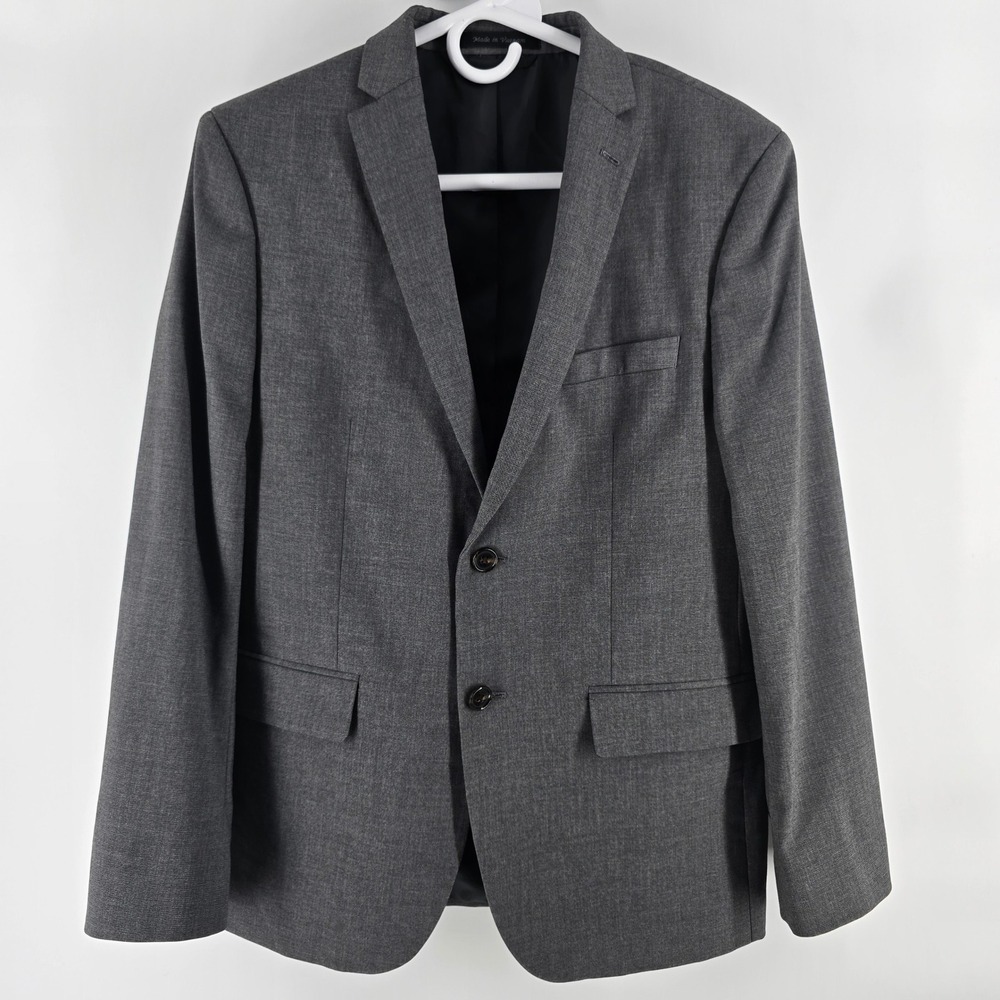Lauren Ralph Lauren Blazer Mens 18R Grey Two Button Notch Lapel Stretch Jacket